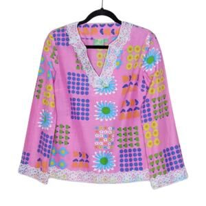 Jules Reid Top, Retro, Floral, Boho, Festival, Barbiecore,